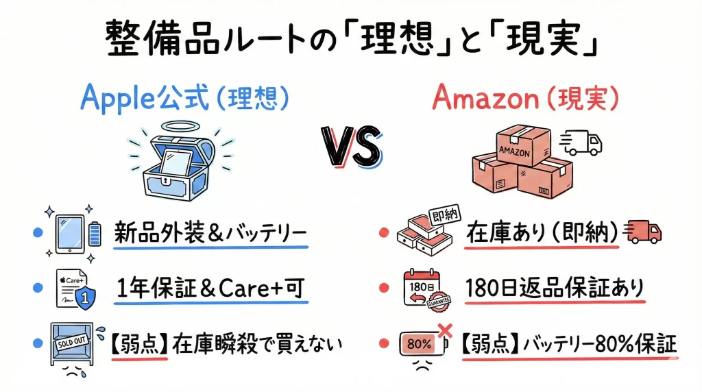 【結論】iPad mini 6 整備品の正解は「公式」だが…現実は甘くない。見出し画像