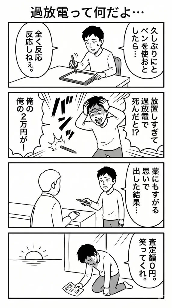 【俺の鑑定】俺のアップルペンシルが過放電で死んだ実態。漫画
