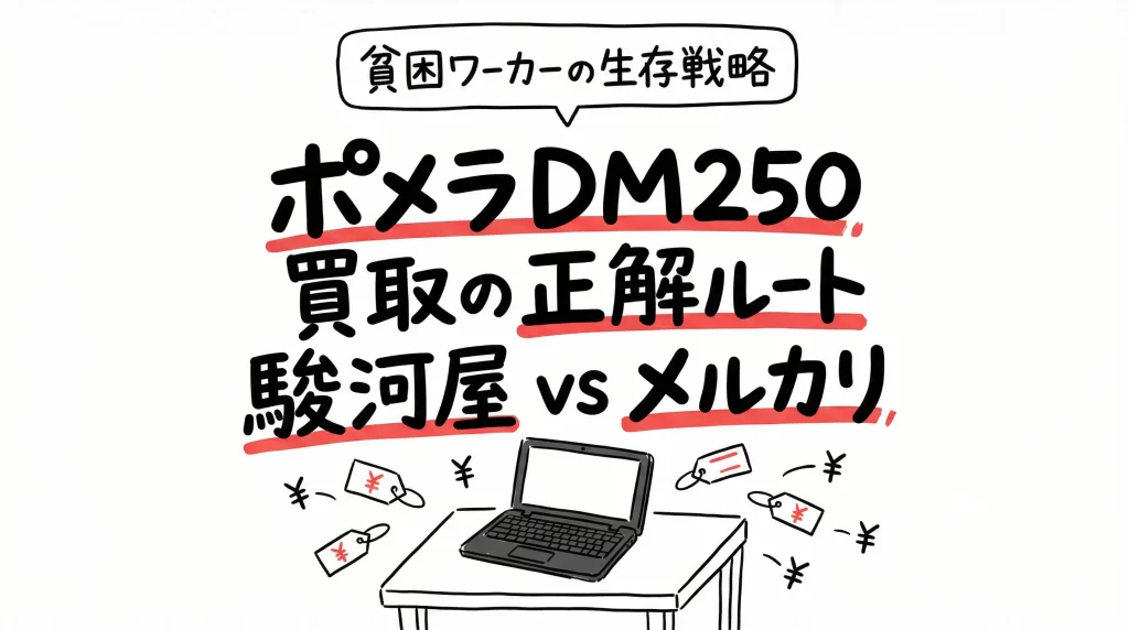 【ポメラ DM250】 買取の正解は？駿河屋vsメルカリを貧困漢がガチ識別。サムネイル画像
