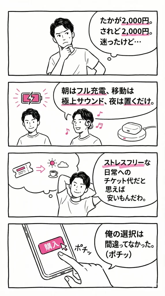 【まとめ】OpenFit 2+を使うと、お前の日常はどう変わる？4コマ漫画