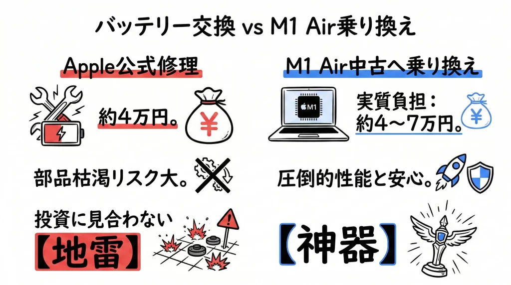 【費用】macbook 12インチのバッテリー交換費用はいくら？見出し画像