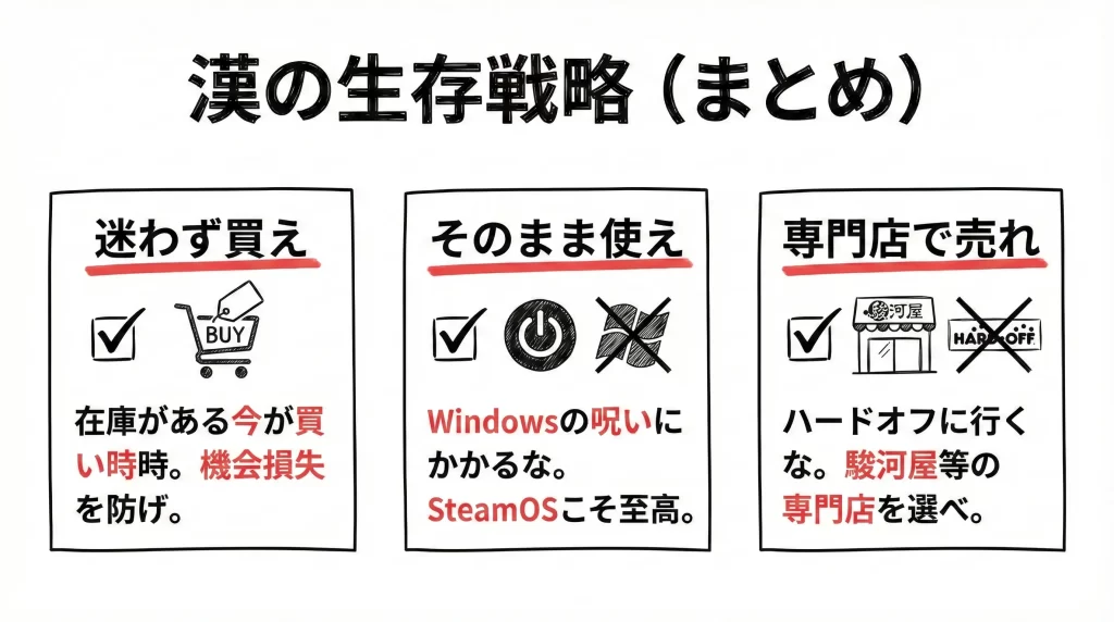 【まとめ】Steam Deck 高すぎ問題に終止符。俺の屍を越えて「駿河屋」へ行け。見出し画像