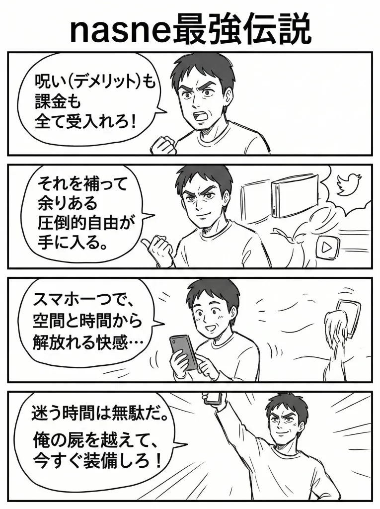 【まとめ】nasneの評判は本物!スマホでテレビを支配せよ。漫画