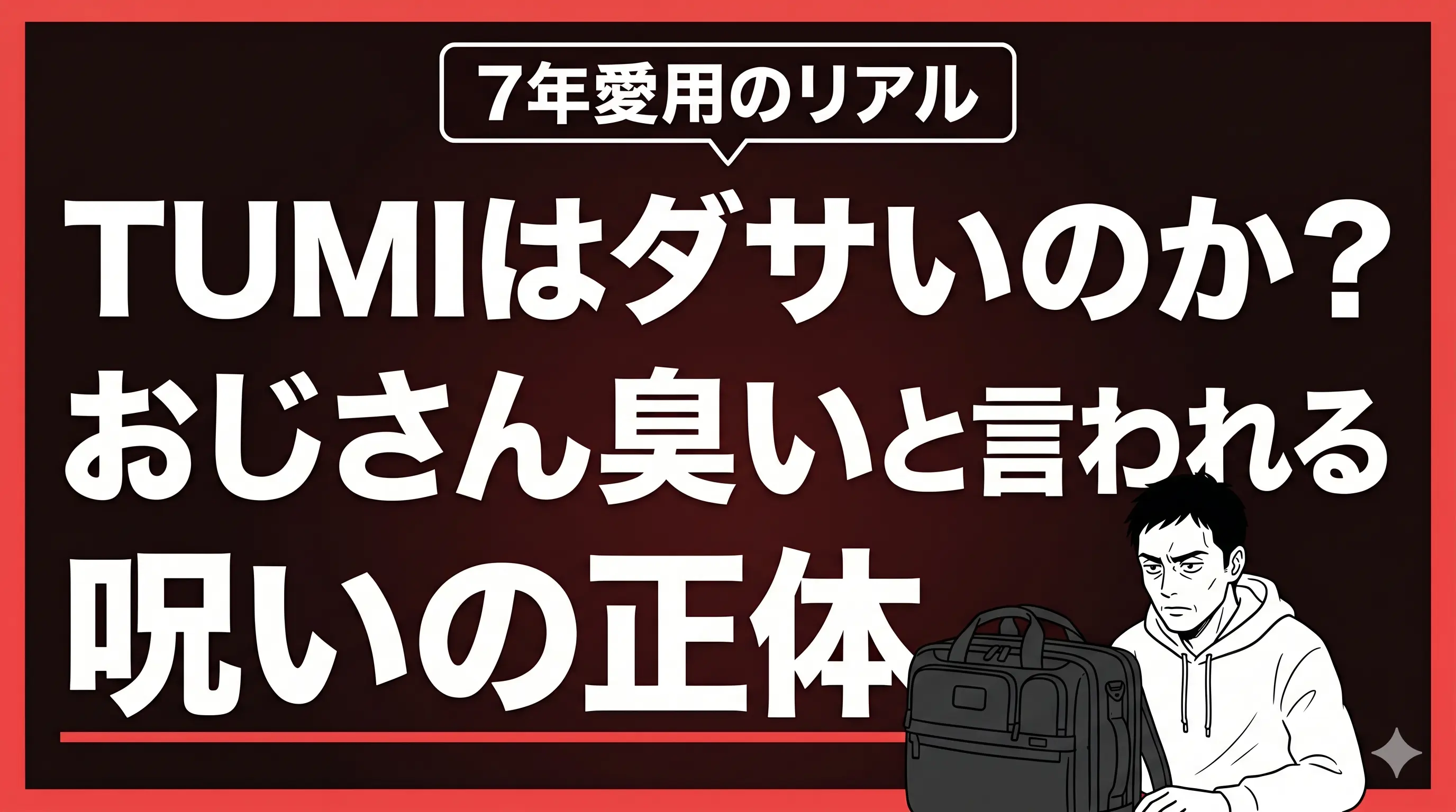 TUMIブランドイメージはダサい？7年以上愛用している俺のリアル。サムネイル画像