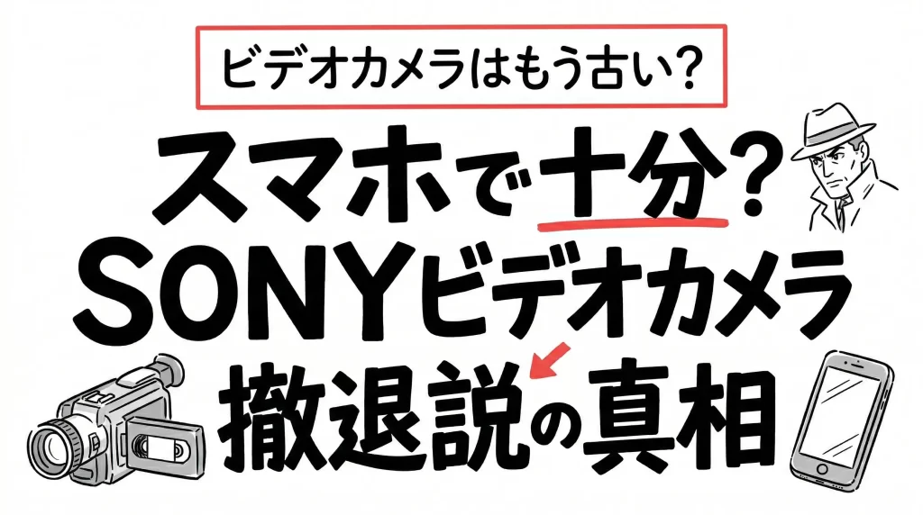 ビデオカメラはもう古い？ソニーのビデオカメラ撤退説を検証！サムネイル画像