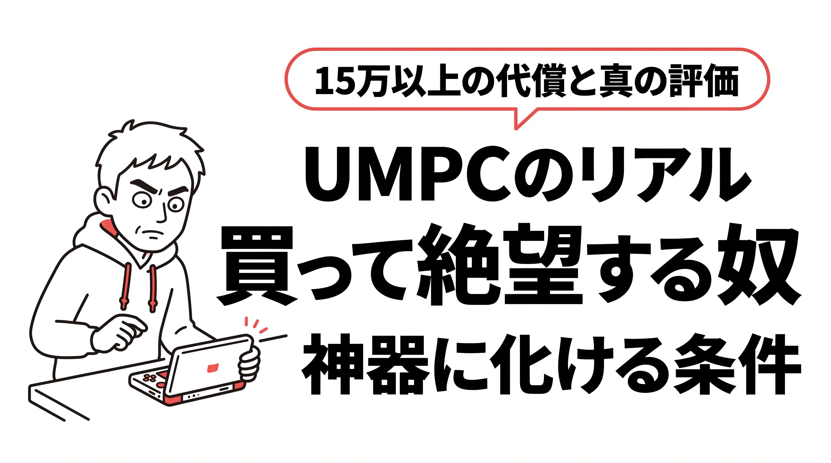 UMPCは使いにくい？15万で購入し手放した俺の実体験と真の評価。サムネイル画像