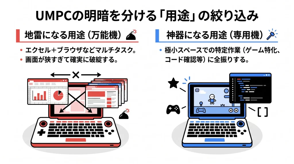 【結論】UMPCは使いにくい？買って後悔する人の決定的な特徴。見出し画像