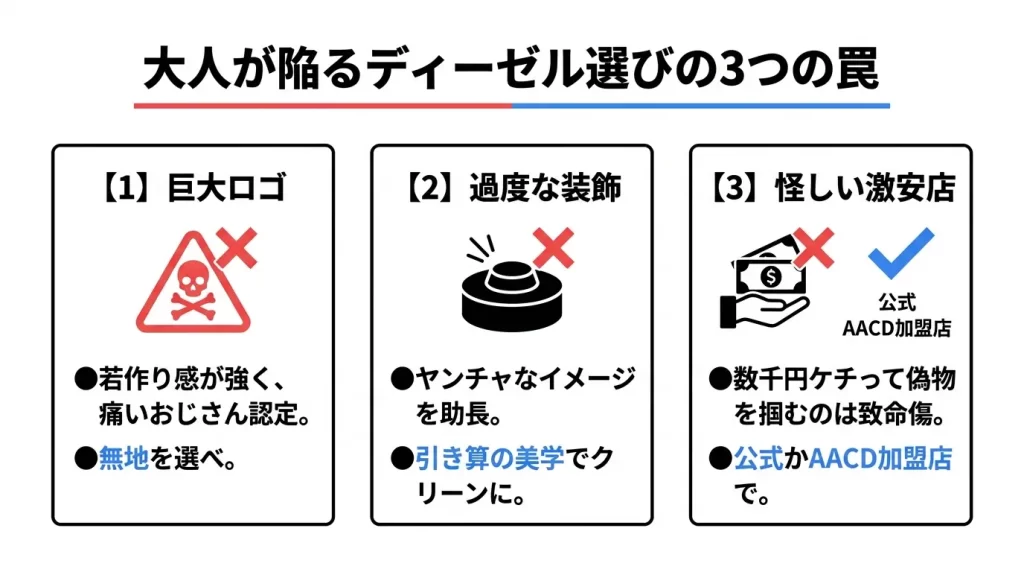 年齢に合わない選び方で失敗する3つの罠。見出し画像