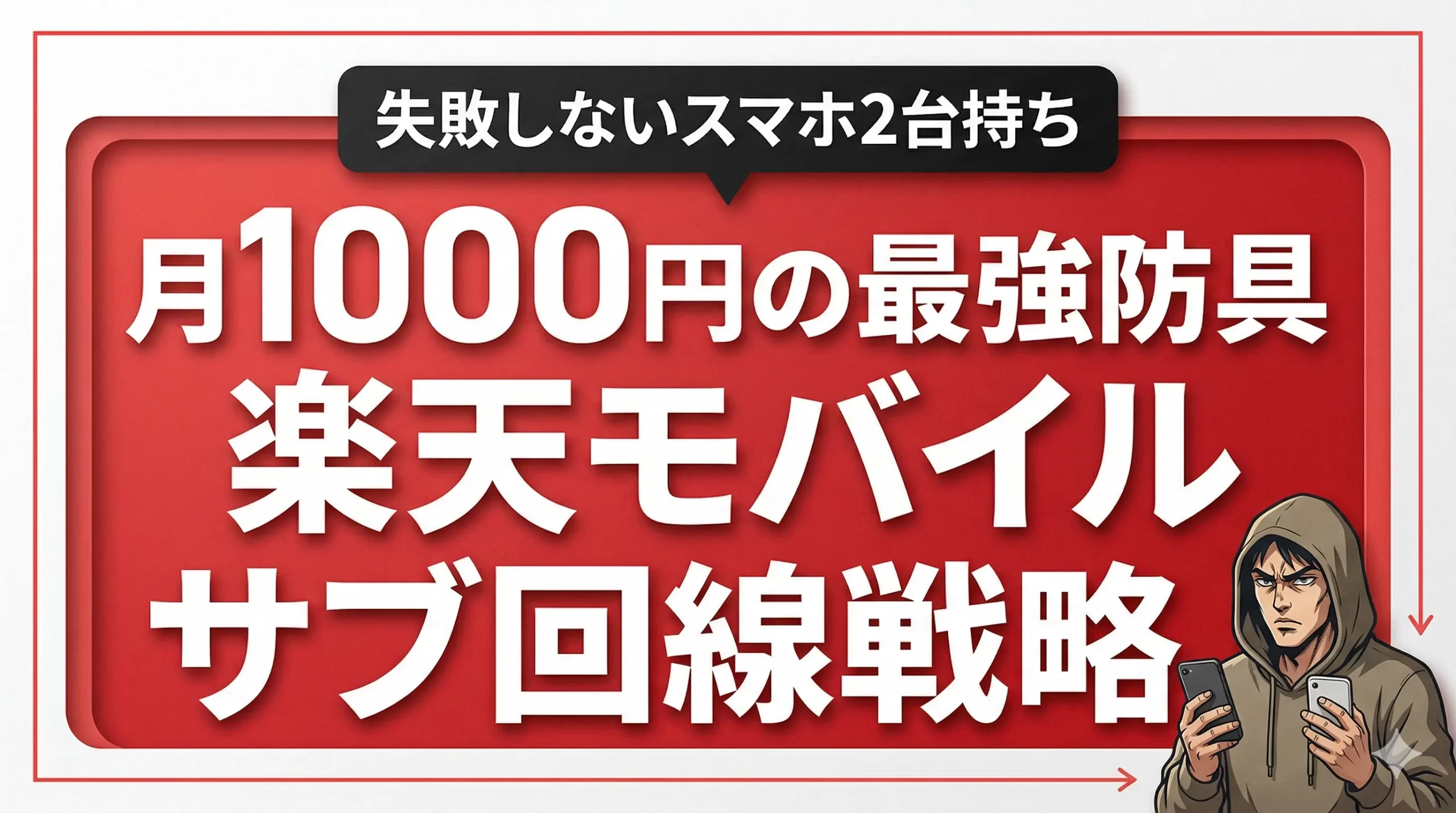 楽天モバイルサブ回線が安い理由!月1000円で2台持ちしている俺の実体験。サムネイル画像