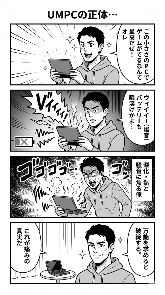 UMPCの実用性とデメリット：俺が手放したリアルな理由。漫画
