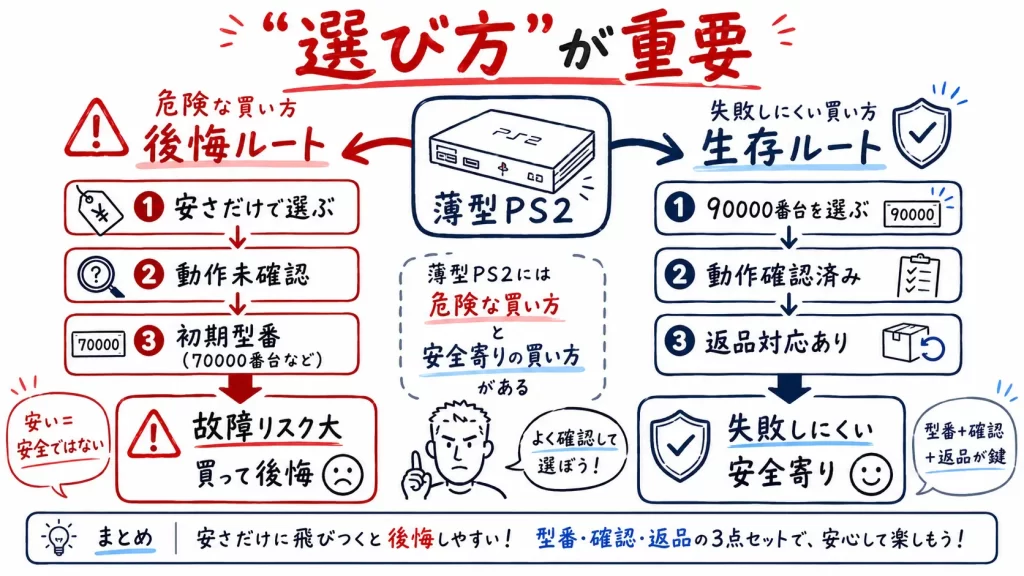 ps2薄型は壊れやすい説の真相と後悔する人の特徴。見出し画像