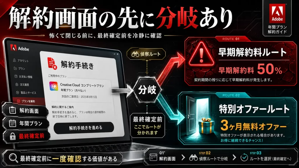 【結論】 adobeは解約手続きで安くなるのは本当か?漢の識別結果。見出し画像
