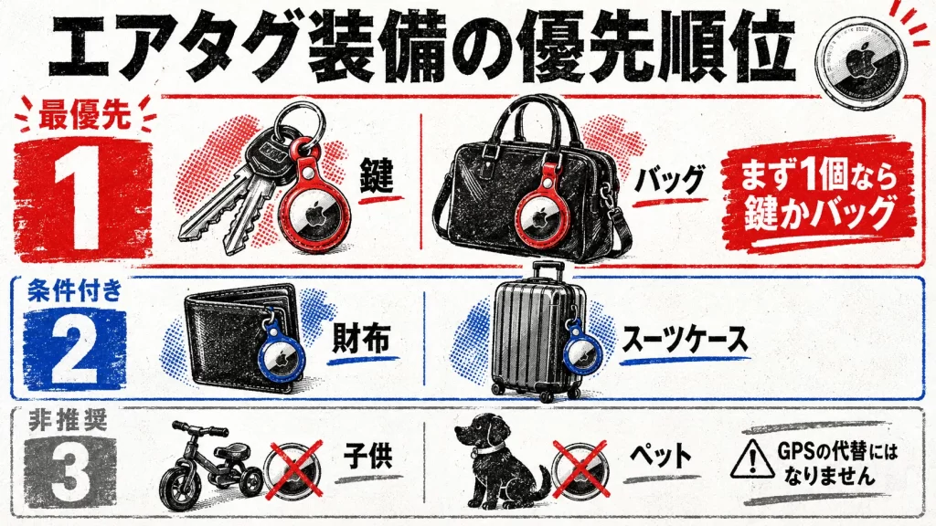 【結論】エアタグは何につけるべき?2年使って分かった最適な使い道。見出し画像