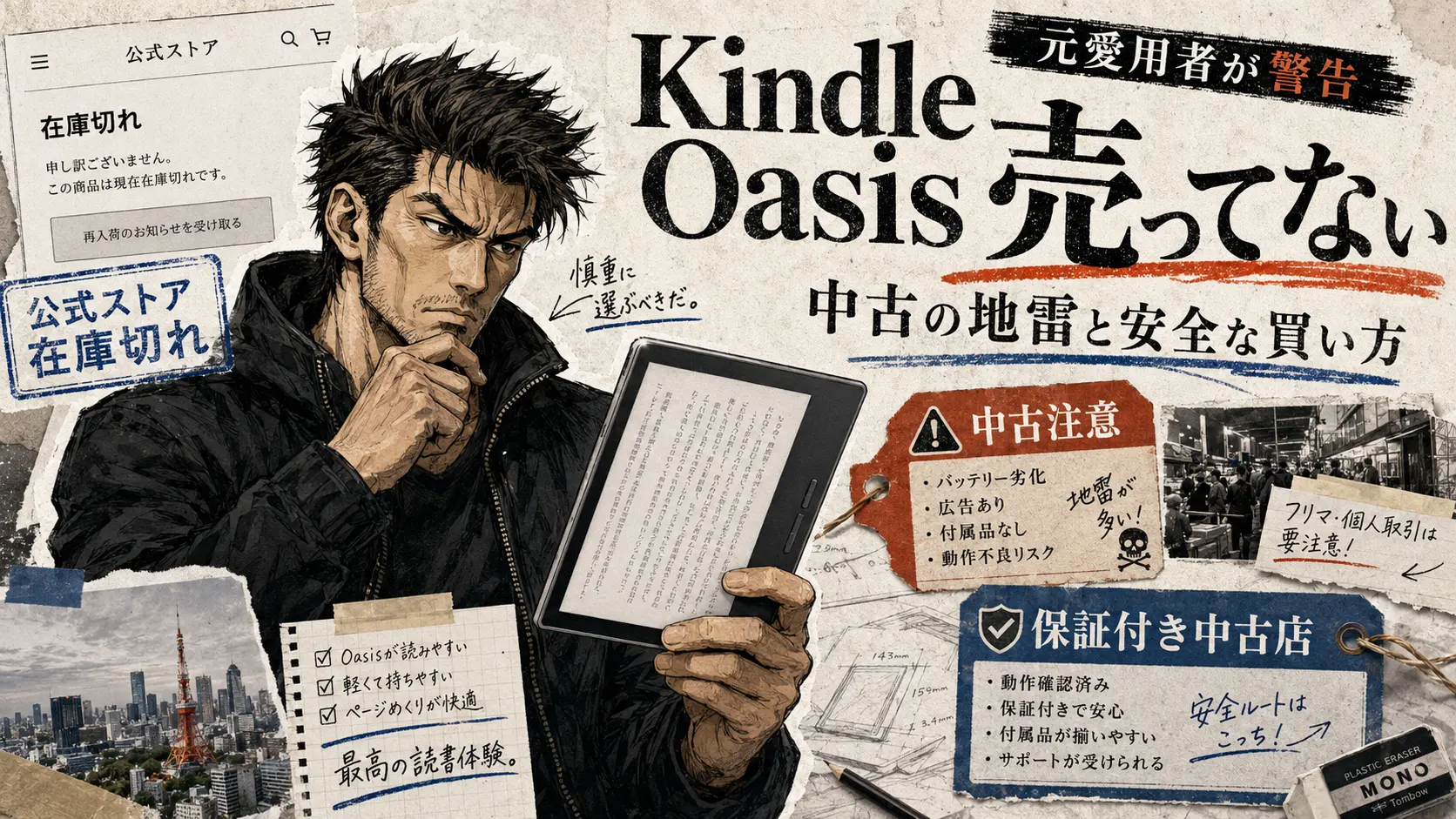 Kindle Oasis売ってない問題！元愛用者が教える中古の地雷と安全な