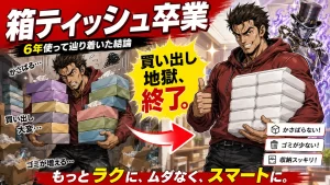 ソフトパックティッシュの評判は？ズボラな漢が6年愛用して辿り着いた至高の結論。サムネイル画像