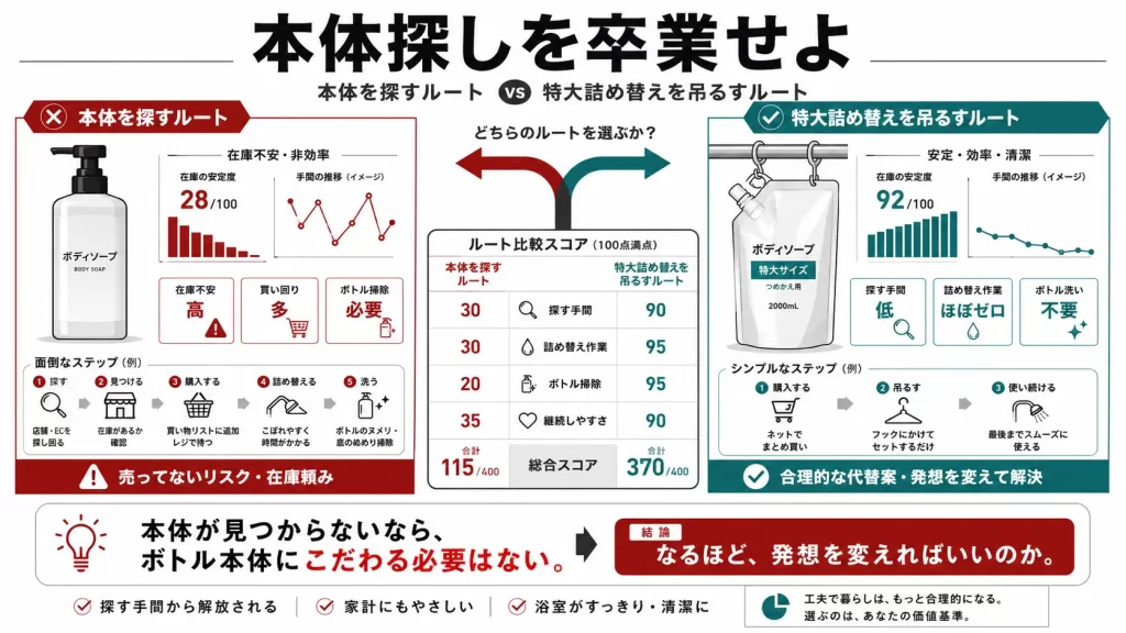 【結論】ナイーブボディソープの本体が見つからない時の最終回答。見出し画像