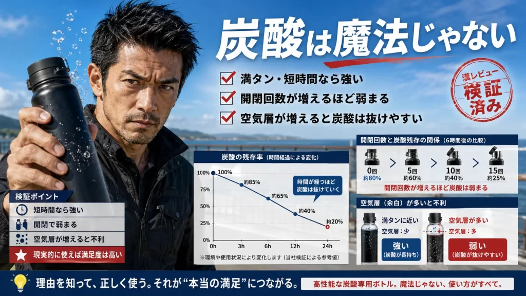4年使ってみた!FLSKボトルでの炭酸について、リアルな使用感レビュー。見出し画像