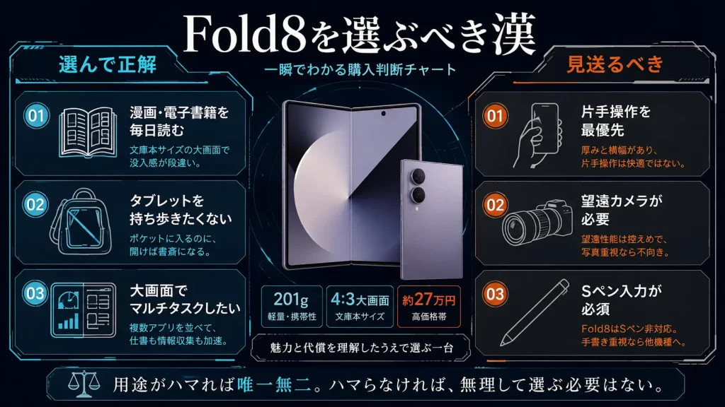 【結論】galaxy fold8の評判と文庫本サイズ大画面の正体。見出し画像