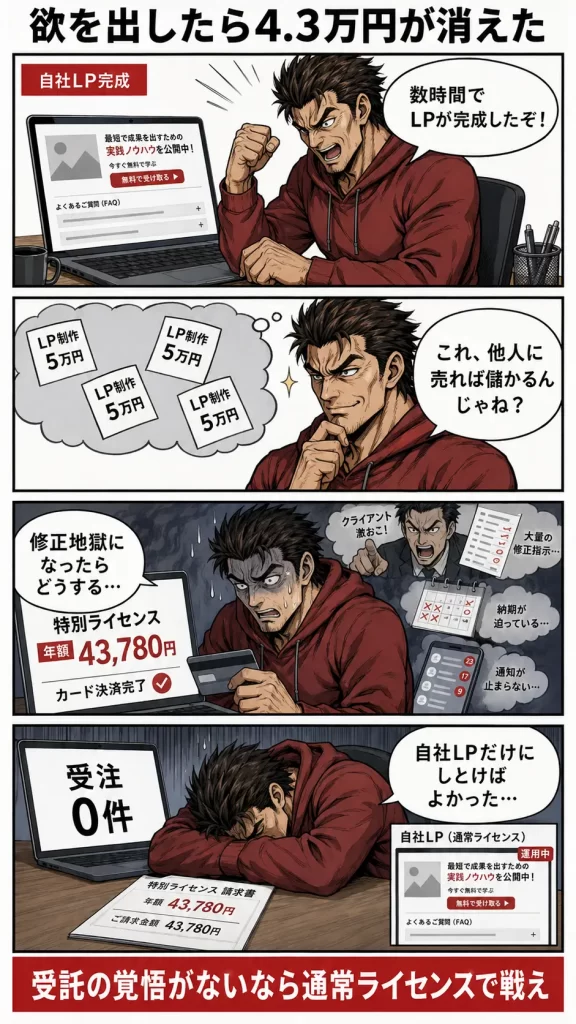 LPtoolsの評判は本物?1年使った俺の答えと買って後悔する人の特徴。冒頭4コマ。